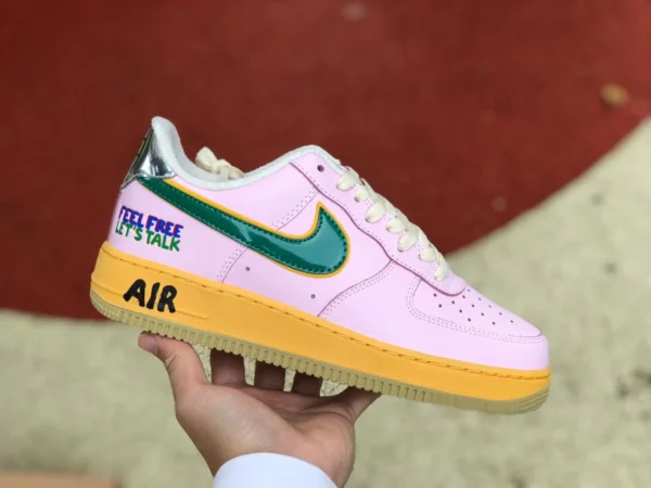 AF1 ピンク ブルー グリーン オシドリ ナイキ エア フォース 1 "フィール フリー" ピンク ブルー DX2667-600