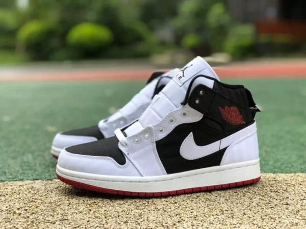 aj1mid 黒と白赤純粋なオリジナル エア ジョーダン 1 ミッド AJ1 黒と白のミッドトップ レトロ バスケットボール シューズ DD9338-016