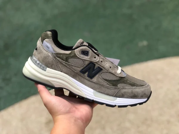 NB992 ジョイント ライトグリーン グレー ピュア オリジナル JJJJound x New Balance 992 ジョイント レトロ ランニング シューズ M992J2