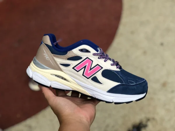 nb990v3Kith ホワイト＆ブルー Kith × New Balance 990v3 "Daytona" ホワイト＆ブルー M990KH3