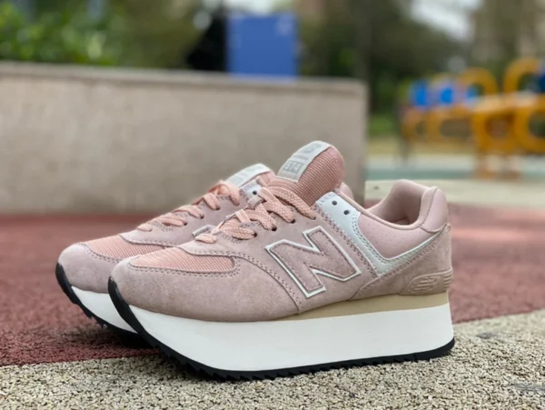 NB574 厚底 ピンク NEW BALANCE レディース レトロ厚底高めカジュアルダッドシューズ WL57zbc