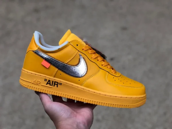 AF1 OW ジョイント ゴールド＆シルバー ナイキ オフホワイト エア フォース 1 AF1 OW ジョイント ゴールド＆シルバー イエロー DD1876-700