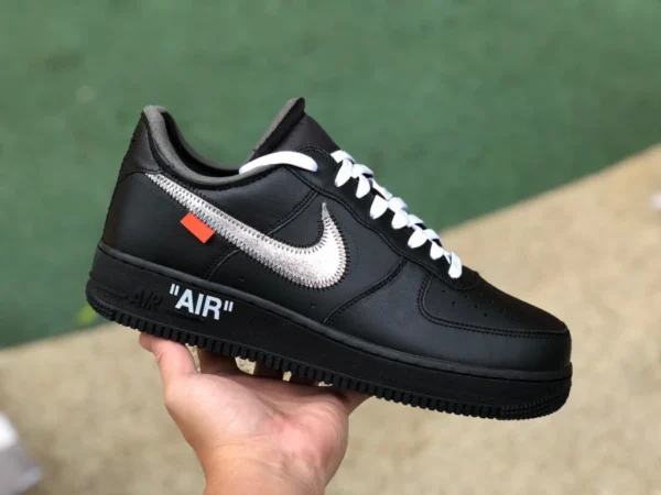 AF1ow ブラック シルバー ピュア オリジナル OFF-White x Nike Air Force 1 AF1 OW ジョイント ブラック シルバー ロー エア フォース ワン AV5210-100