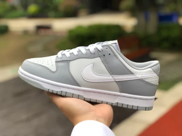 ダンク 新品 グレーと白 ナイキ Nike Dunk Low グレーと白のロートップ カジュアル スポーツ スニーカー DJ6188-001