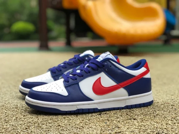 ダンク ホワイト ブルー レッド ロー Nike Dunk Low ホワイト ブルー レッド ロートップ レトロ カジュアル スニーカー DD1503-119