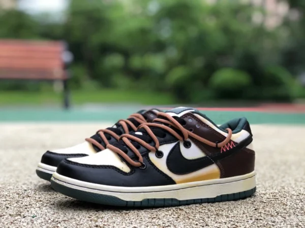 ダンク 白黒グリーンストラップロー NIKE DUNK LOW RETRO DD1391-700