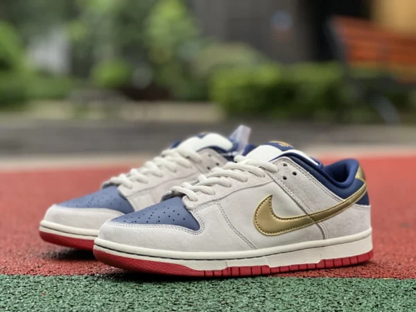 ダンク ホワイト ブルー ゴールド ロー Nike Dunk SB Low Pro "Old Spice" ロートップ レトロ カジュアル スニーカー ホワイト ブルー ゴールド 304292-272