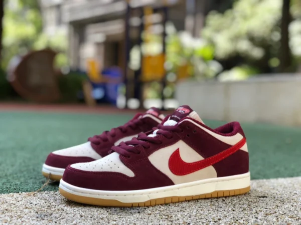 ダンク ホワイト パープル レッド ロー Nike Dunk Low ホワイト パープル レッド レトロ カジュアル メンズ ロートップ カジュアル スニーカー DX4589-600