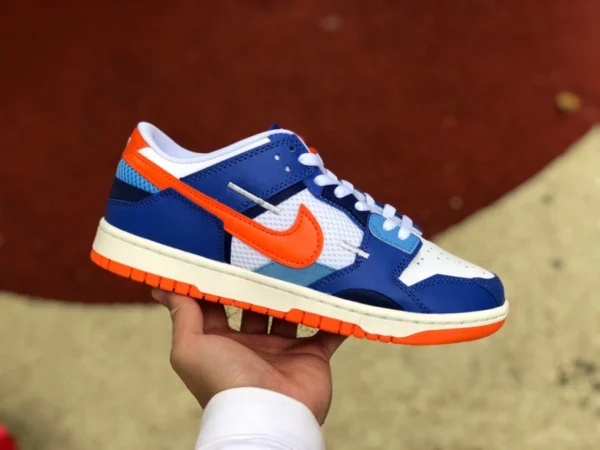 ダンク スクラップ ニックス Nike Dunk Low Scrap Stitched ブルー ホワイト オレンジ ニックス ローカット スニーカー DM0128-100