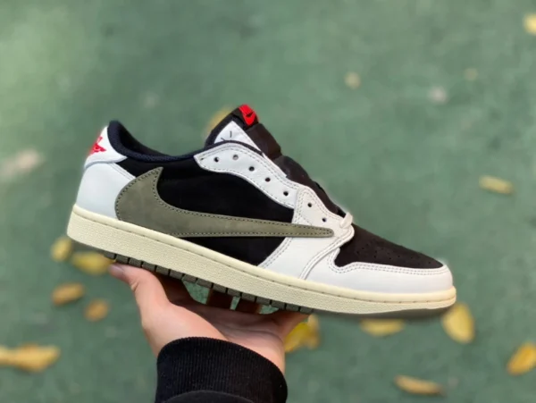 AJ1 バーブ ロー オリーブグリーン カットピース 純正オリジナル Travis Scott x Air Jordan 1 Low OG WMNS "Olive" DZ4137-106