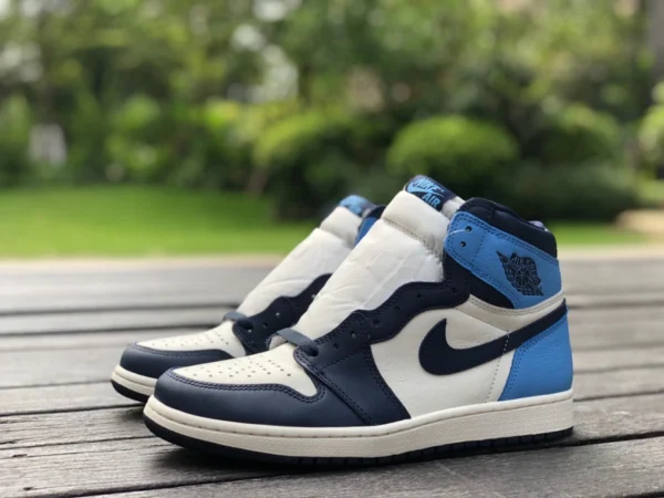 AJ1 オブシディアン 新品 純正 オリジナル 高品質品 エア ジョーダン 1 AJ1 オブシディアン ノースカロライナ トゥ キャンパス ブルー 555088-140