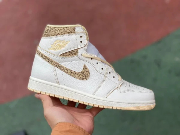 aj1 ディストレスト ピュアホワイト ハイトップ エア ジョーダン 1 "ヴァイブレーション オブ ナイジャ" ハイトップ ディストレスト ピュアホワイト シャンパンカラー fd8631-100