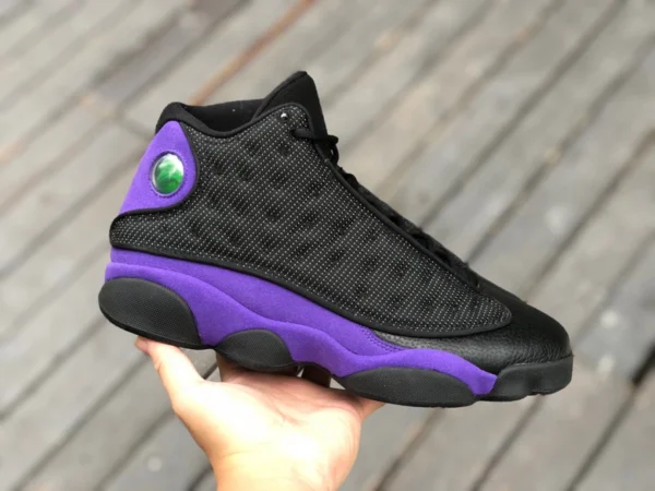 AJ13 黒と紫 3M 第一層リアルカーボンプレート エア ジョーダン 13 コート パープル AJ13 黒と紫 バスケットボール シューズ DJ5982-015