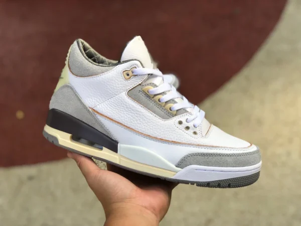 aj3 オフホワイトとイエローのエア ジョーダン 3 ア マ マニエールのコスト効率の高いバージョン AJ3 オフホワイトとグレー エイジド DH3434-110