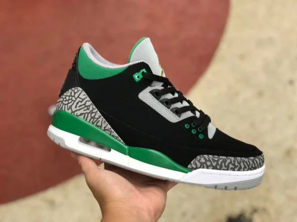 AJ3 ブラック グリーン セメント エア ジョーダン 3 レトロ パイン グリーン ハイトップ レトロ バスケットボール シューズ ブラック グリーン CT8532-030