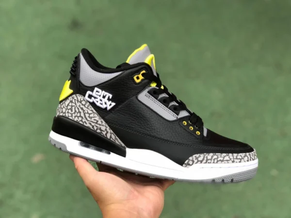 AJ3 ブラック ダック カット ピュア オリジナル エア ジョーダン 3 オレゴン大学 AJ3 ダック ホワイト バースト パターン