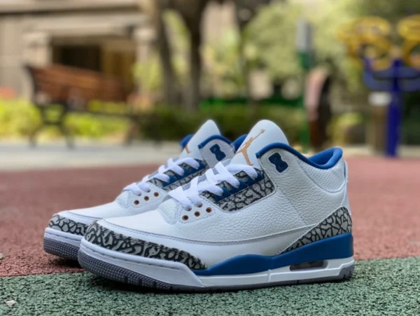 AJ3 ホワイト＆ブルー ウィザーズ 第一層 レザー 推奨バージョン エア ジョーダン 3 レトロ "ウィザーズ" ウィザーズ ct8532-148