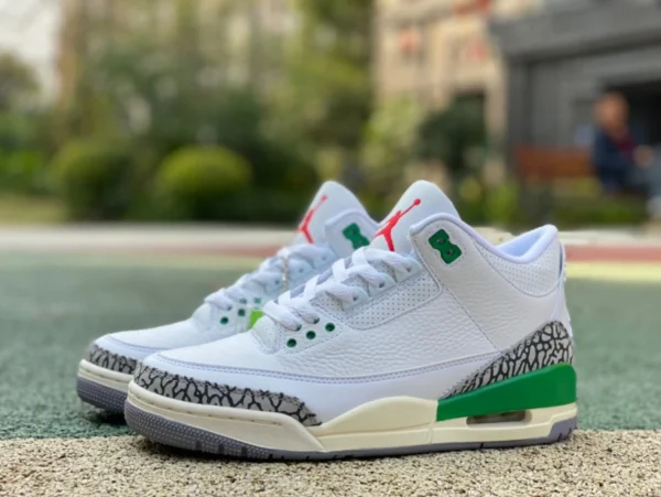 aj3 ラッキーグリーン ホワイト グリーン 第一層レザー 推奨バージョン エア ジョーダン 3 レトロ "ラッキー グリーン" トレンディ レトロ バスケットボール シューズ ラッキー グリーン CK9246-136