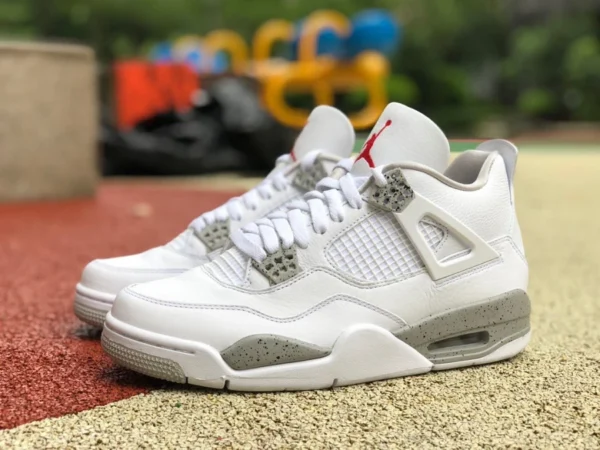 AJ4 ホワイト オレオ ピュア オリジナル エア ジョーダン 4 ホワイト オレオ AJ4 ホワイト オレオ グレーと白のセメント スプラッシュ インク CT8527-100