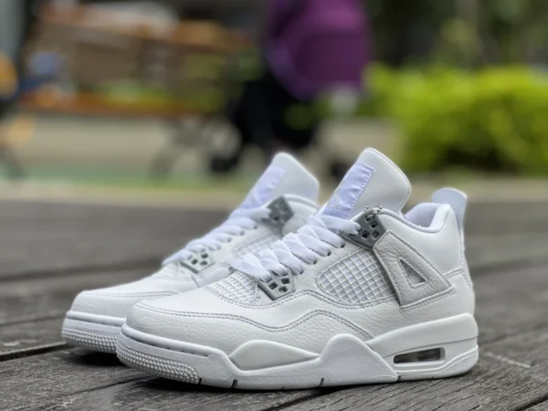 AJ4 シルバー ピュア オリジナル レディースモデル リアルショット映像 エア ジョーダン 4 Pure Money AJ4 シルバー スニーカー 408452-308497-100