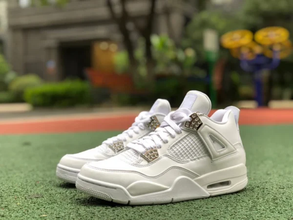 AJ4 シルバー 高品質版 エア ジョーダン 4 ピュア マネー AJ4 ジョー 4 シルバー ピュアホワイト ホワイトキャット 308497-100