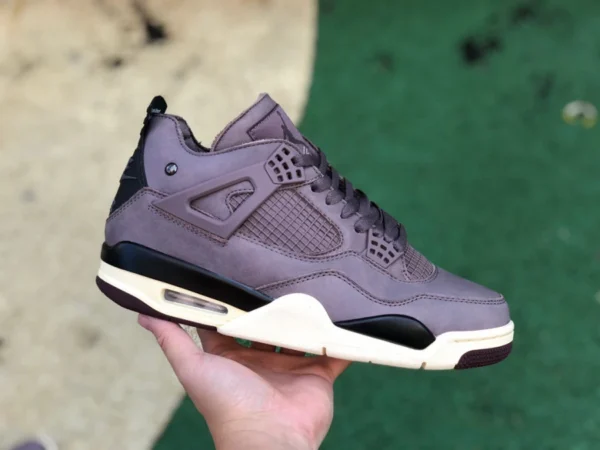 AJ4 ブラウン レッド AMM OG ピュア オリジナル ア マ マニエール x エア ジョーダン 4 レトロ AJ4 パープル サンド ワイン レッド ブラウン バスケットボール シューズ DV6773-220