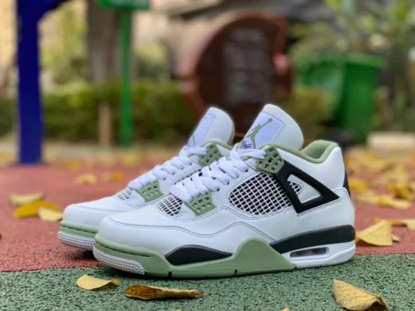 AJ4 ホワイト グリーン セージ ピュア オリジナル エア ジョーダン 4 AJ4 白黒 グリーン ホワイト グリーン ブラック 抹茶グリーン セージ アボカド グリーン AQ9129-103