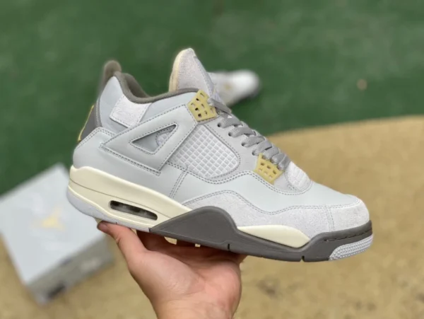 aj4 グレーラビット s2 純粋なオリジナルエアジョーダン 4 SE クラフト AJ4 グレーグリーンスエードレトロバスケットボールシューズ DV3742-DV2262-021