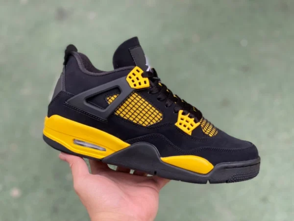 AJ4 ブラック＆イエロー サンダー カットピース 純正オリジナル エア ジョーダン 4 サンダー ミッド AJ4 ブラック＆イエロー サンダー DH6927-017