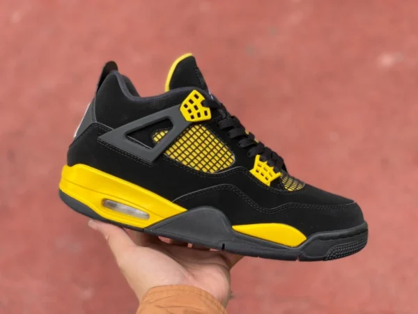 aj4 ブラック アンド イエロー サンダー コストパフォーマンス エディション エア ジョーダン 4 サンダー ミッド AJ4 ブラック アンド イエロー サンダー メンズ ミッドトップ バスケットボール シューズ DH6927-017