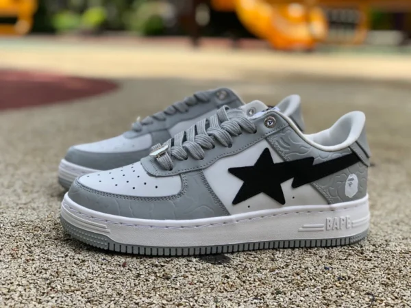 エイプ グレー新バージョン BAPE STA SK8 新しいスニーカー スター カジュアル シューズ エイプ ロートップ スポーツ シューズ