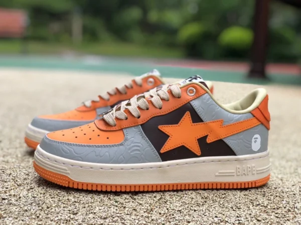 エイプマングレーオレンジ新バージョン BAPE STA SK8 新しいスニーカースターカジュアルシューズエイプマンロートップスポーツシューズ