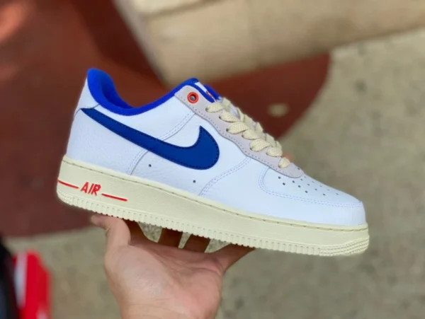 AF1 ホワイト＆ブルー ディストレスト ロー ナイキ エア フォース 1 AF1 エア フォース ワン ディストレスト ロートップ カジュアル スニーカー DR0148-100