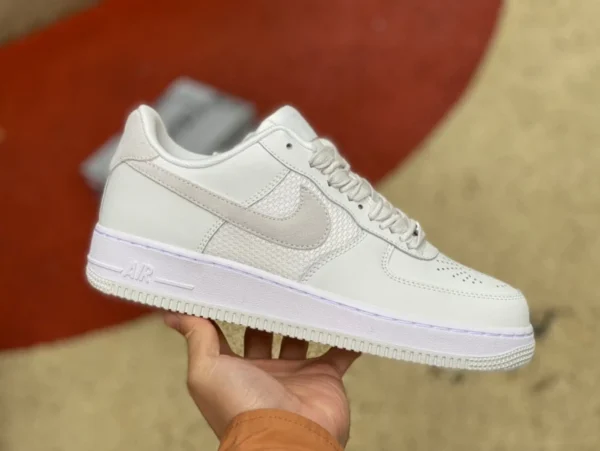 AF1 ホワイトとグレー連名モデル 純正オリジナル スラムジャム x ナイキ エア フォース 1 ロー ノンスリップ ローカット スニーカー ホワイト DX5590-100