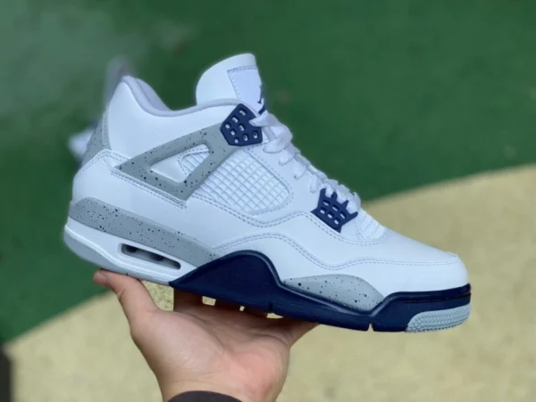 AJ4 ミッドナイト ブルー スペシャル エディション LJR プロデュース エア ジョーダン 4 AJ4 ホワイト ブルー ミッドナイト ブルー スプラッシュ インク レトロ バスケットボール シューズ DH6927-140