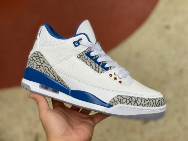 aj3 ホワイトとブルーのウィザーズ エア ジョーダン 3 レトロ「ウィザーズ」のコスト効率の高いバージョン プラチナ ブルー ウィザーズ ct8532-148