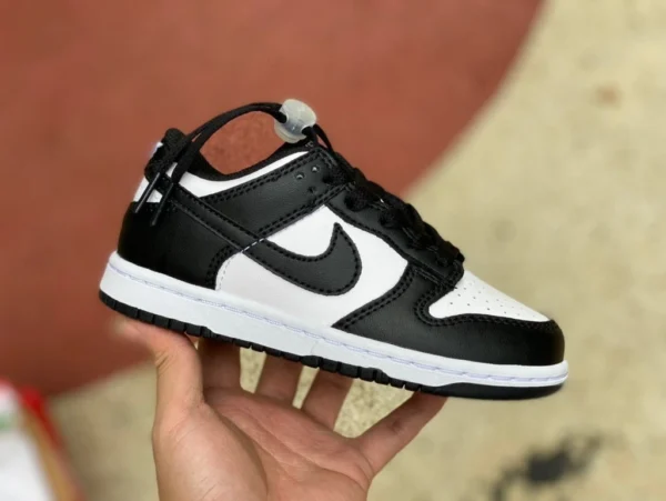 ダンク 白黒 子供靴 かわいい ベビー Nike Dunk Low "White/Black" クラシック レトロ スニーカー 白黒 パンダ CW1588-100