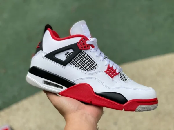 AJ4 フレイムレッド スペシャルエディション LJRプロデュース エア ジョーダン 4 AJ4 白黒 赤 カップルモデル フレイムレッド 2020 レプリカ DC7770-160