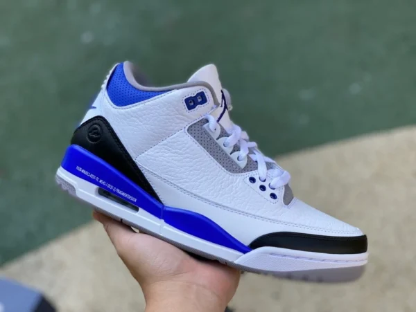 AJ3 ホワイト ブルー ライトニング ピュア オリジナル エア ジョーダン 3 AJ3 × フラグメント ヒロシ フジワラ ジョイント ビッグ ライトニング DA3595-100