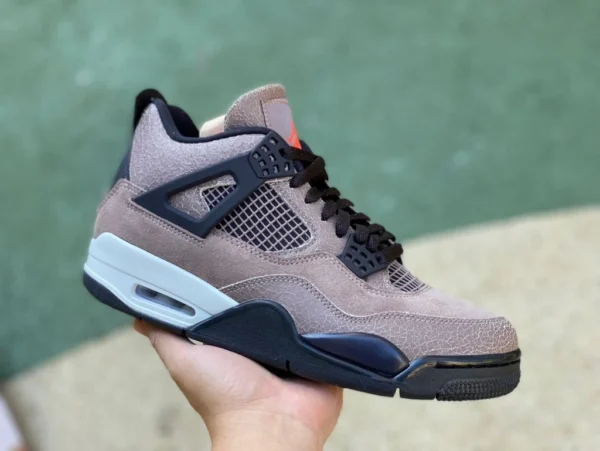 AJ4 モカ スモール TS スペシャルエディション LJR プロデュース オリジナル素材 エア ジョーダン 4 AJ4 モカ ブラック ブラウン スエード スモール TS バスケットボール シューズ DB0732-200