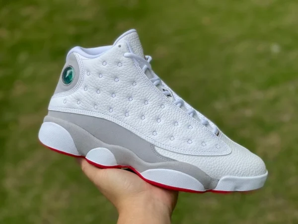 aj13 ホワイト グレー レッド ハイ トップ エア ジョーダン 13 "ウルフ グレー" ウルフ グレー ホワイト レッド ハイ トップ 414571-160