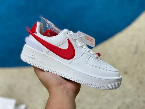 エア フォースアンブッシュ 白と赤 ナイキ エア フォース 1 AF1 AMBUSH ジョイント DV3464-003