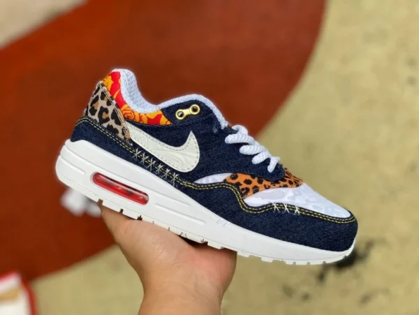 マックス1 ウォッシュドダークブルー ナイキ/Nike AIR MAX 1 PRM ウォッシュドダークブルーデニム エアクッション ランニングシューズ FJ4452-432