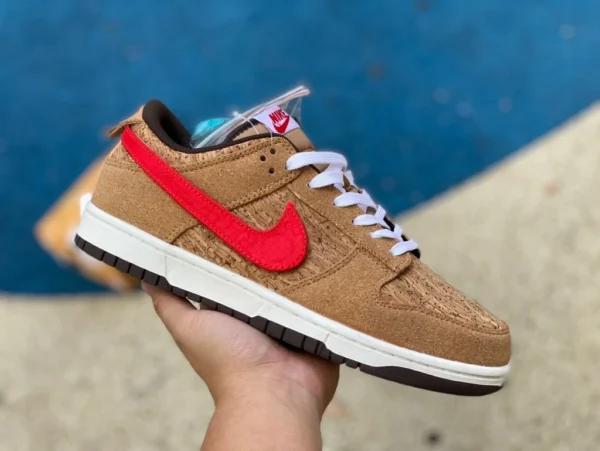 ダンク コルク エディソン チェン CLOT x Nike Dunk Low 20th Anniversary コルクカラー エディソン チェン 共同切り替えフック ロートップ スニーカー FN0317-121