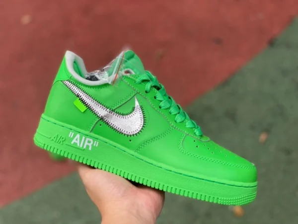 OW エアフォース グリーン ピュア オリジナル ナイキ エア フォース 1 AF1 グリーン アート ミュージアム エアフォース OW ジョイント スニーカー DX1419-300