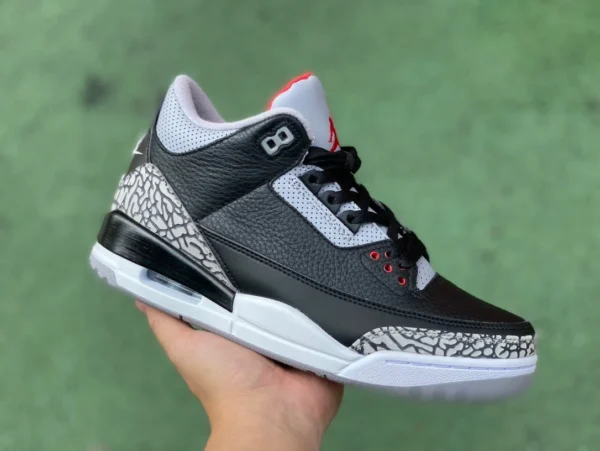 AJ3 ブラック セメント カット ピュア オリジナル エア ジョーダン 3 AJ3 ブラック セメント クラックル バスケットボール シューズ 854262001001