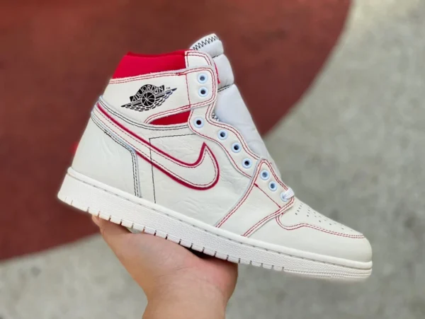 aj1 バッグス バニー ハイトップ エア ジョーダン 1 AJ1 ジョー 1 ホワイトとレッドの原稿バッグス バニー バスケットボール シューズ 555088575441160