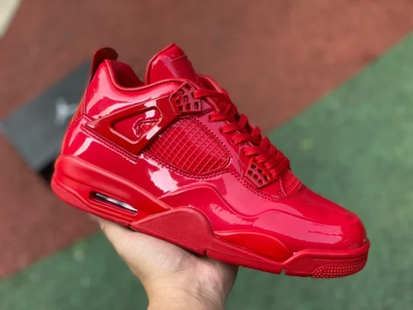 AJ4 レッド パテント レザー エア ジョーダン 4 ラボ 4 レッド AJ4 レッド パテント レザー 4 バスケットボール シューズ 719864600