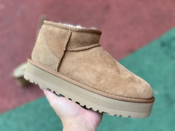 UGG コットンシューズ厚底ミッドトップブラウンUGGタスマンスエードシンプルカジュアルファッションコットンスリッパ女性用