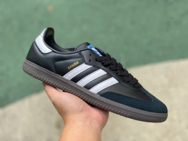 アディダス オリジナルス ブラックピュアファーストレイヤー レザー adidas Originals Samba OG 白黒カジュアルスニーカー B75807